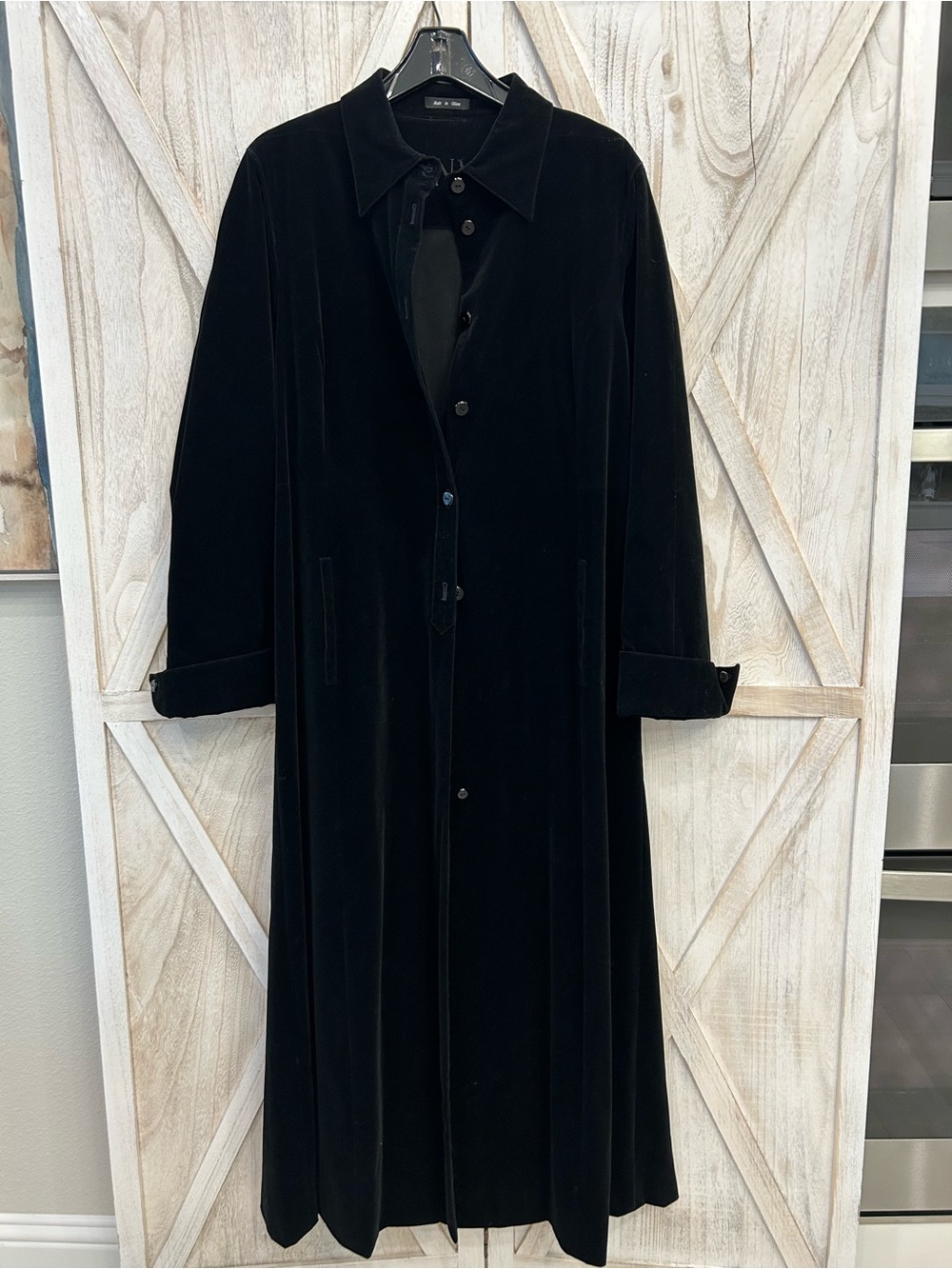 Vintage Black Velvet Opera Coat-Dramatic Maxi Length!